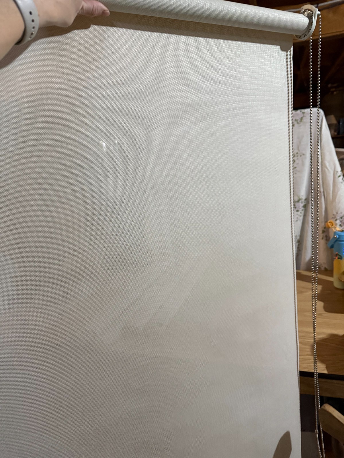 Rollease Roll Up Light Filtering Corded Casement Window Blinds Beige 29″ x 64″