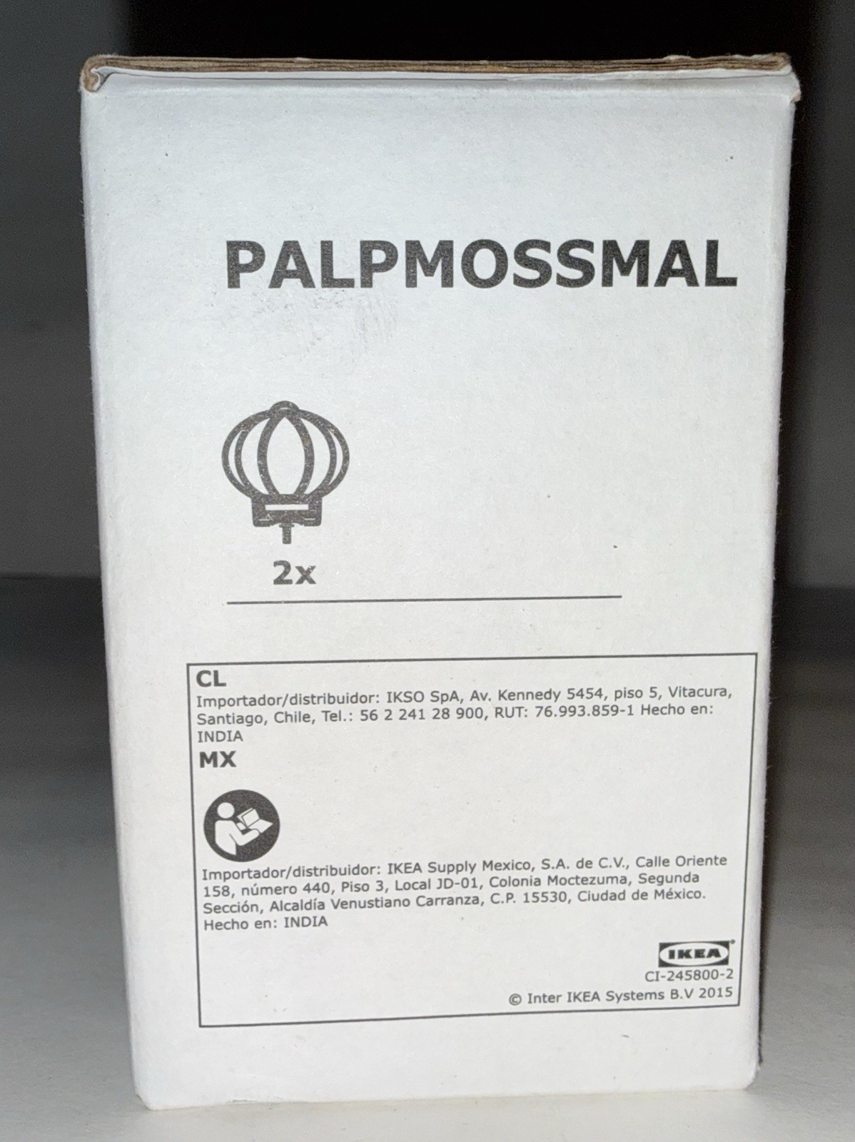 Ikea pair of PALPMOSSMAL White Curtain Round Rod Finials 305.493.66 New