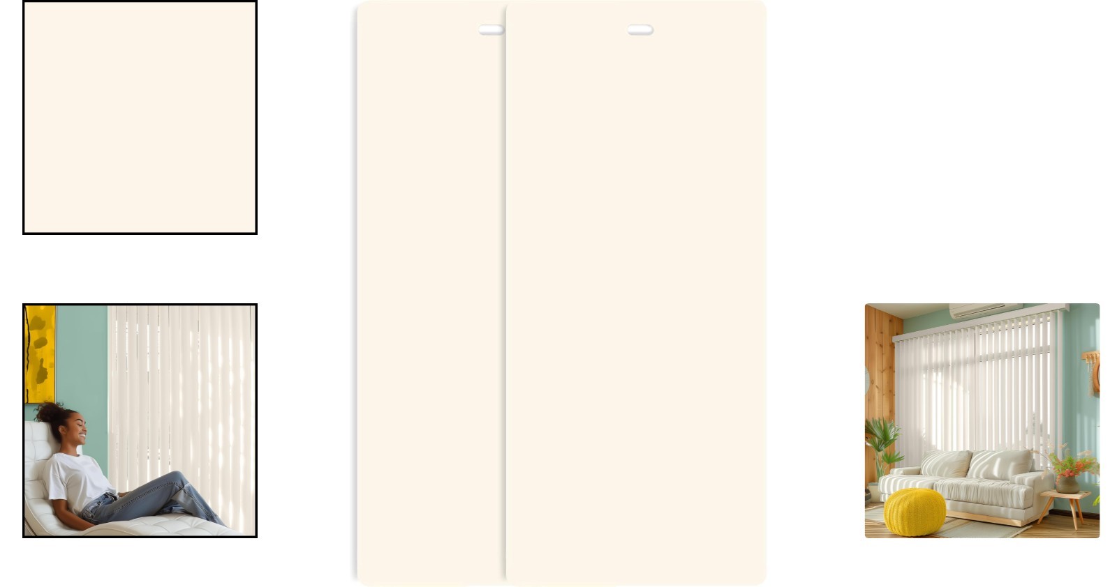 Transform Your Space with Ivory PVC Vertical Blind Replacement Slats 82.5×3.5