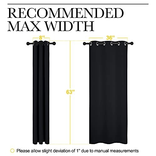 Halloween Blackout Curtain Panels Set of 2 42×63 Inches Window Drapes Grommet