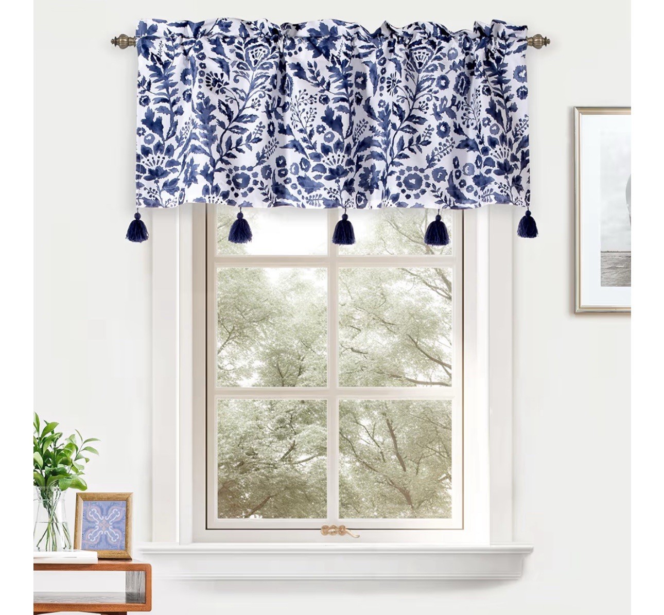 DriftAway Julia Navy/white Double Layer Lined Border w/Thermal Insulation 52×18