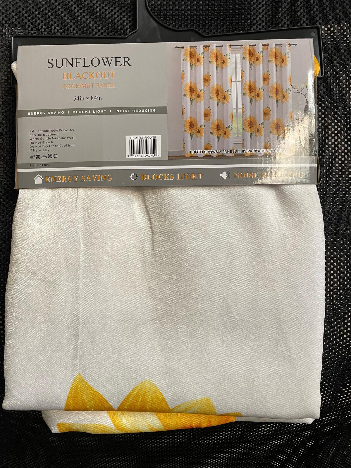 NEW 1PC PRINTED SUNFLOWER SUADE BLACKOUT GROMMET WINDOW CURTAIN PANEL 54″WX84″L