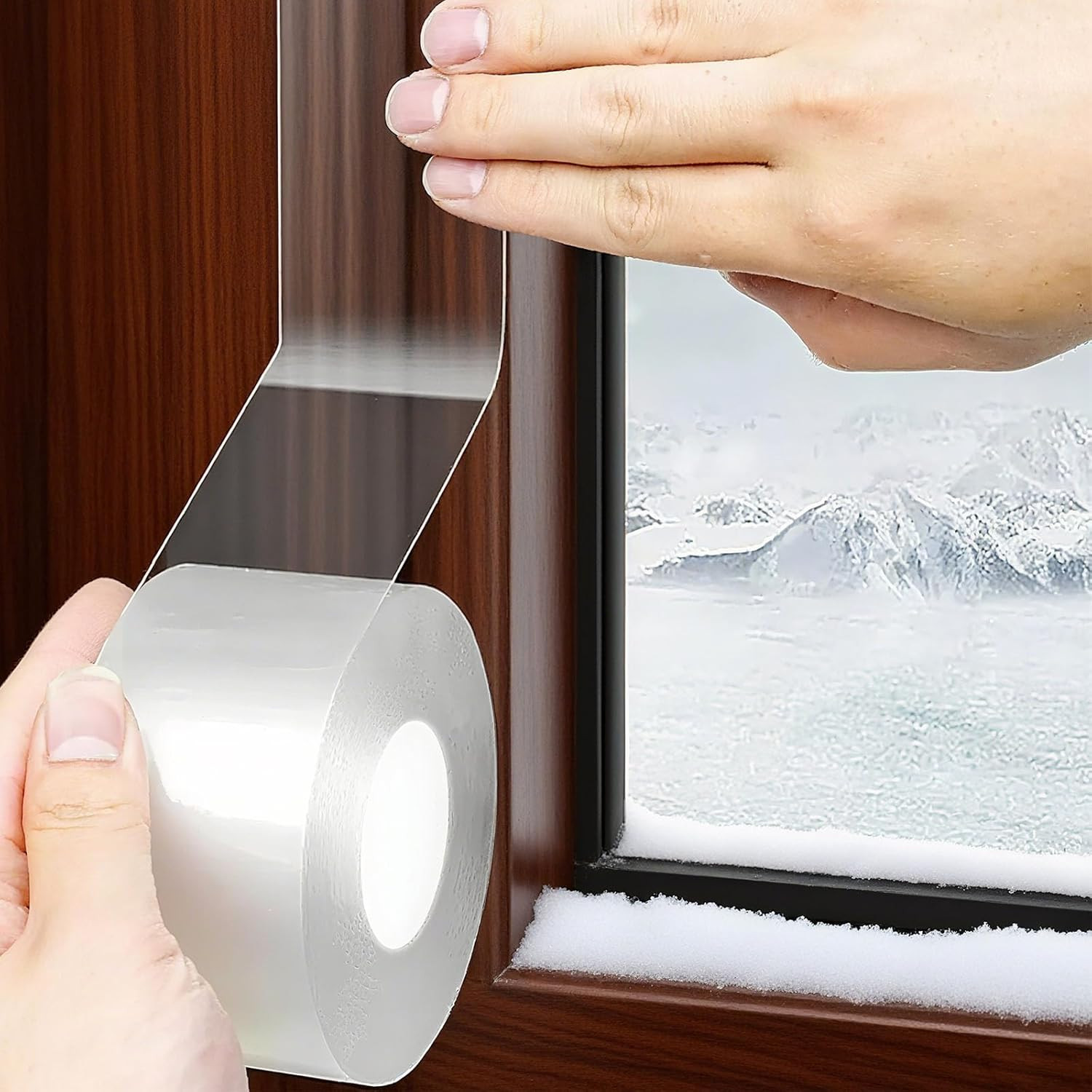 Clear Weather Sealing Tape 2″ x 33FT for Windows and Shower Insulation