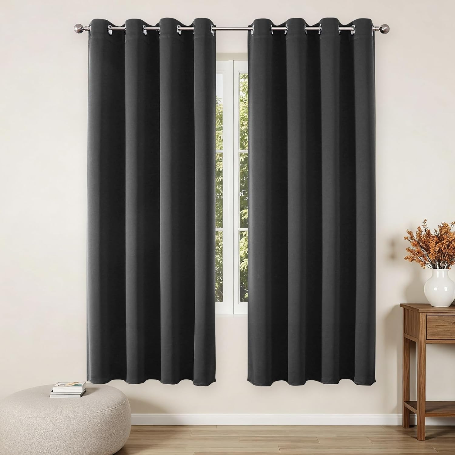 Joydeco Blackout Curtains 72 Inch Length 2 Panels Set, Thermal Insulated Long