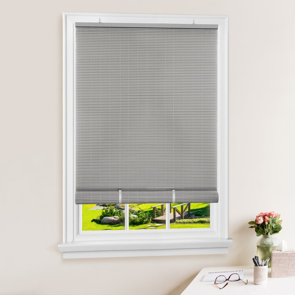 WINDOW BLINDS Indoor/Outdoor Cordless Vinyl Roll-Up Multiple Colors & Sizes