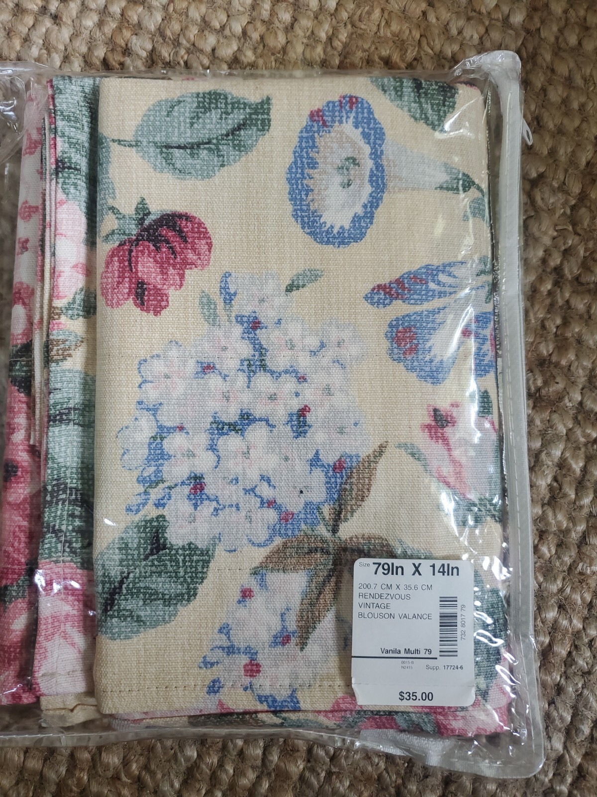 Vintage Waverly Blouson Valance rendezvous 79 in x 14in new