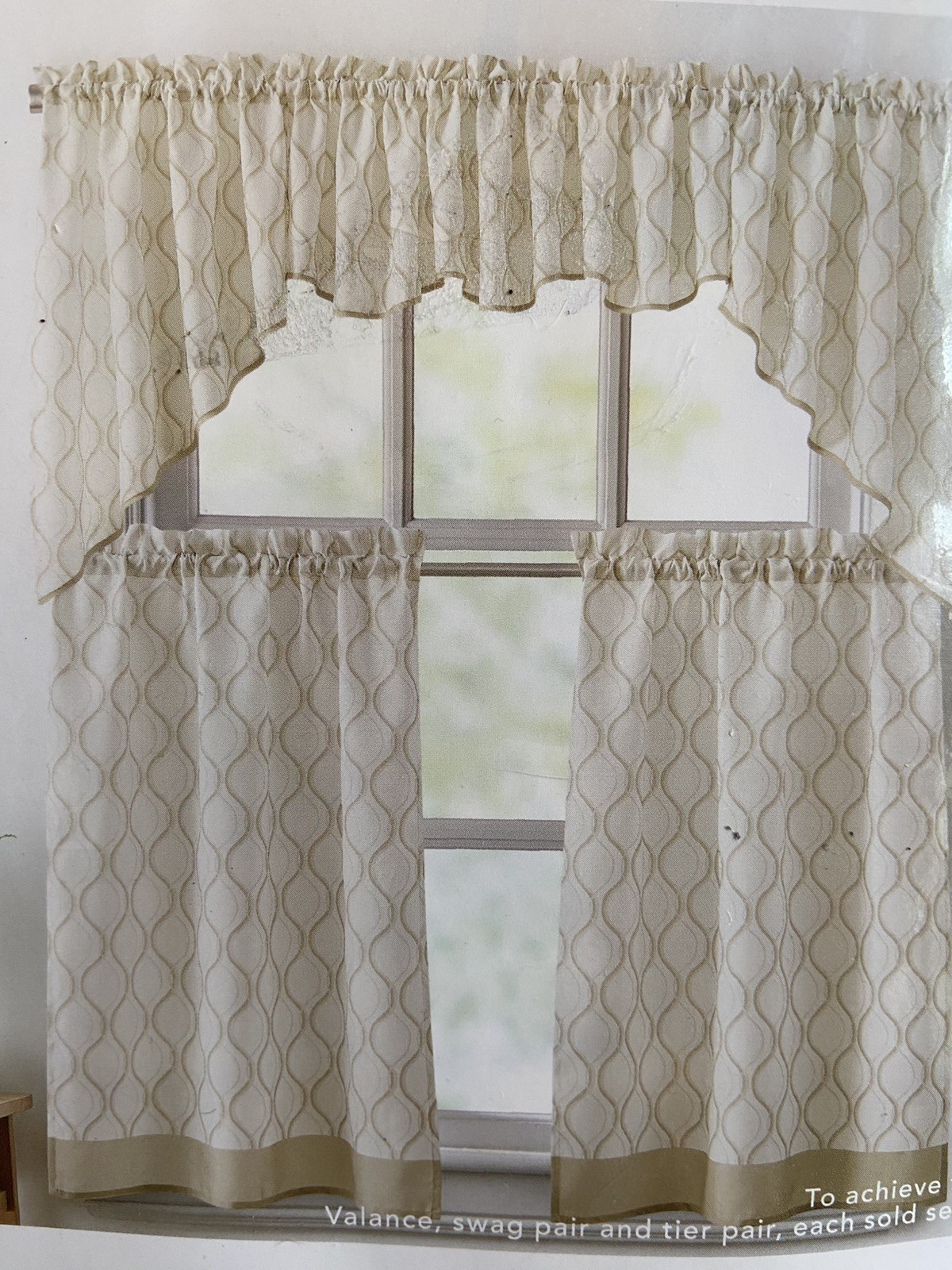 58×36 1 Tailored Tier Pair, By Curtain Works, Morocco