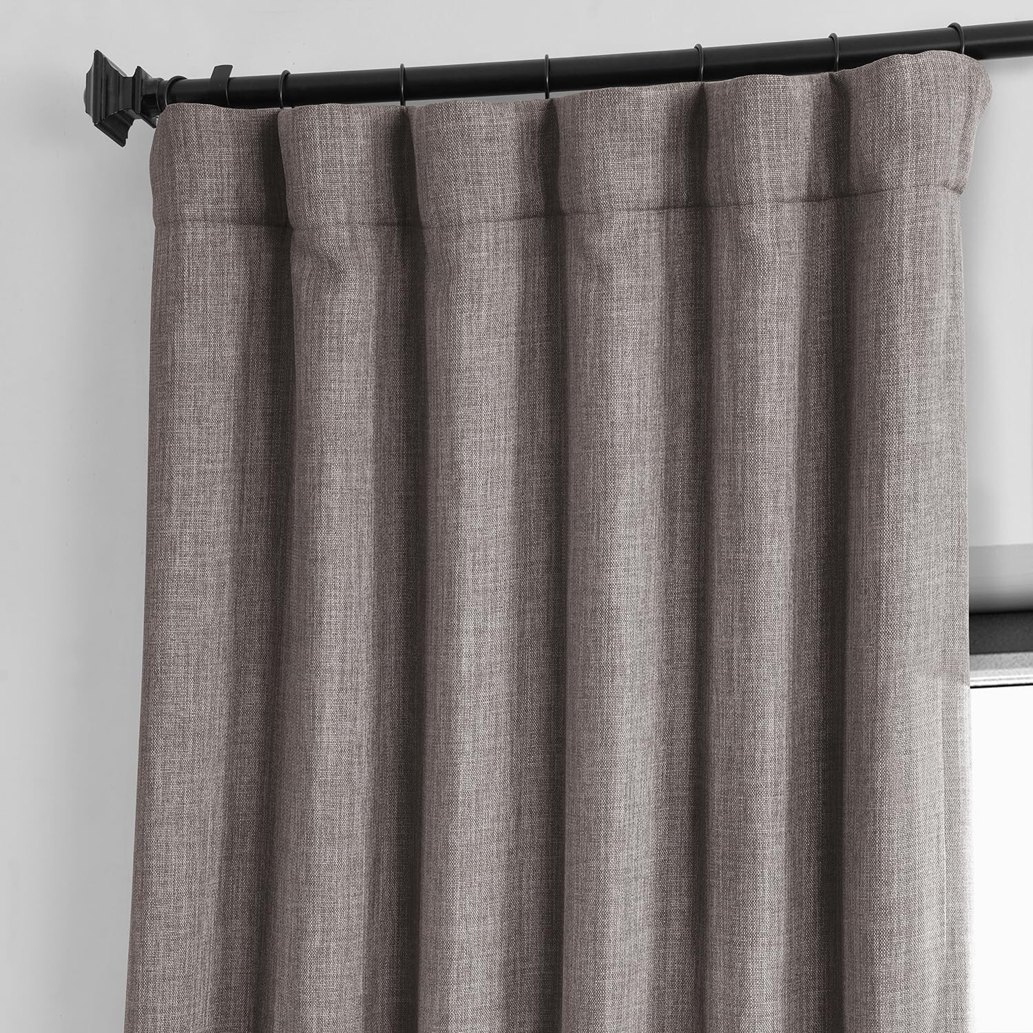 1 Panel Mink 120″L x 50″W Linen Darkening Curtains For Bedroom Living Room