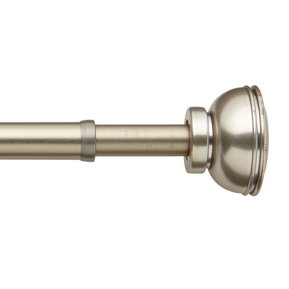 Bali Blinds Decorative Spring Tension Rod, 24-36″, Brushed Pewter