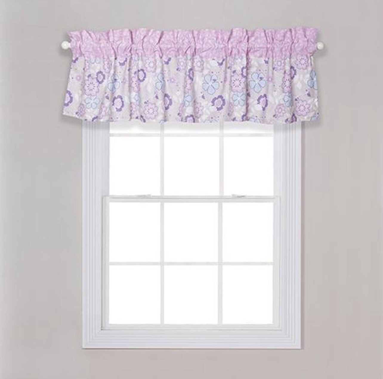 Trend Lab Window Valance Grace – Floral Pink Print 60×15 Inch (Pack of 1) NEW