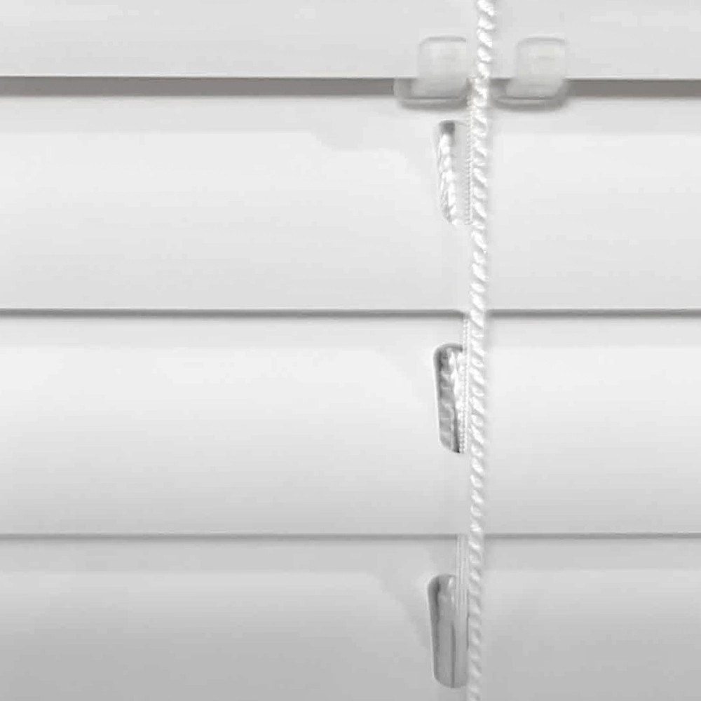 Cordless 1″ Light Filtering Vinyl Mini Blinds, White, 27″ x 60″