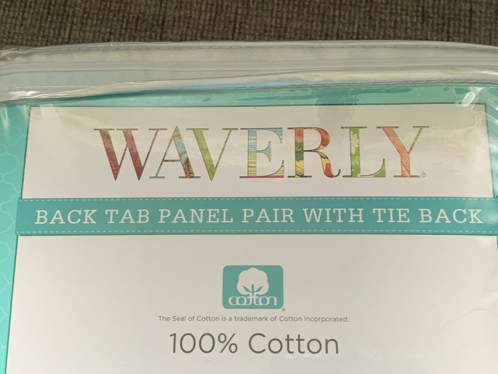 Waverley New In Package Panel Pair Curtains Paisley Verveine 100” X 84” Tie Back