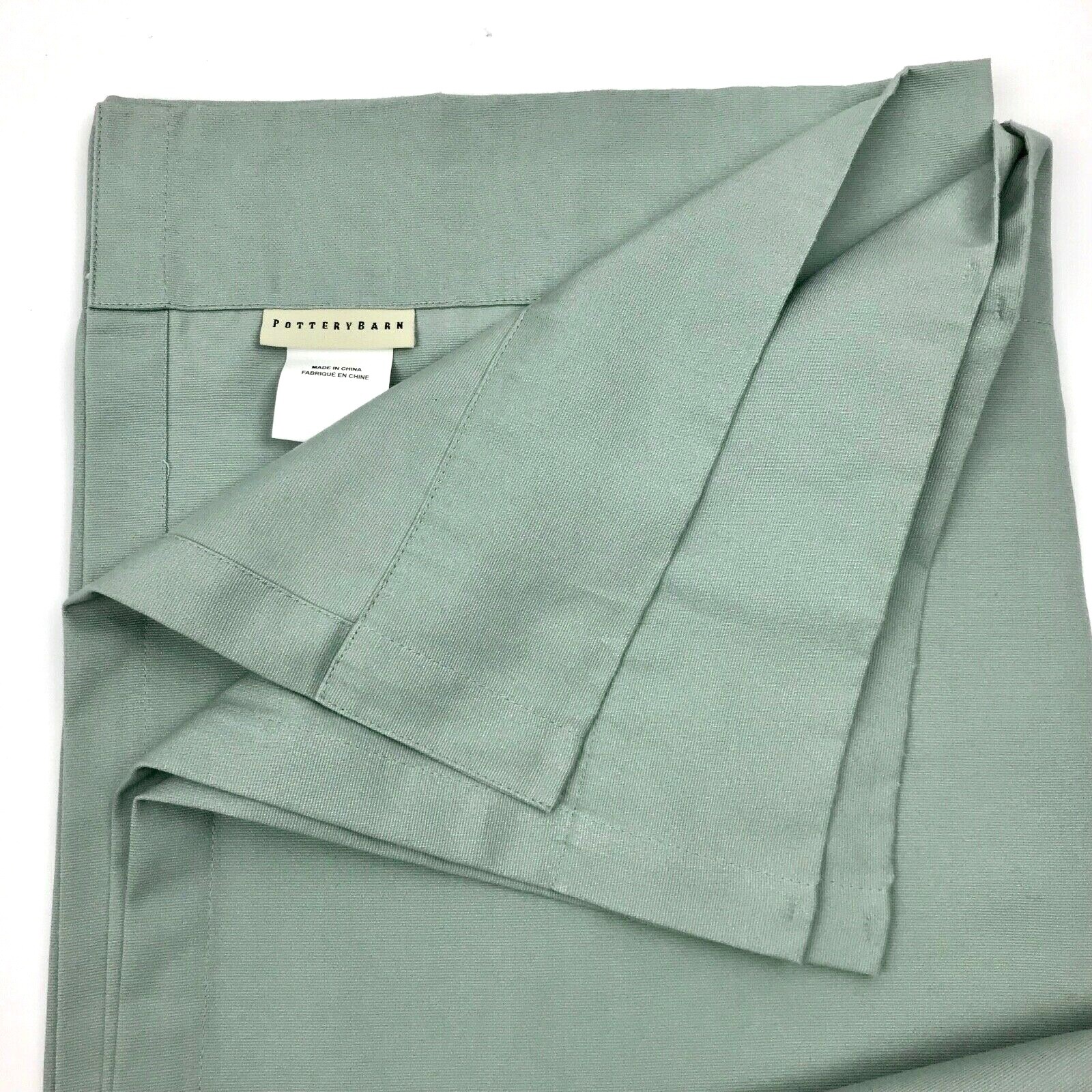 POTTERY BARN Drape Curtain One Panel Unlined Sage Green Rod Pocket 50 x 108