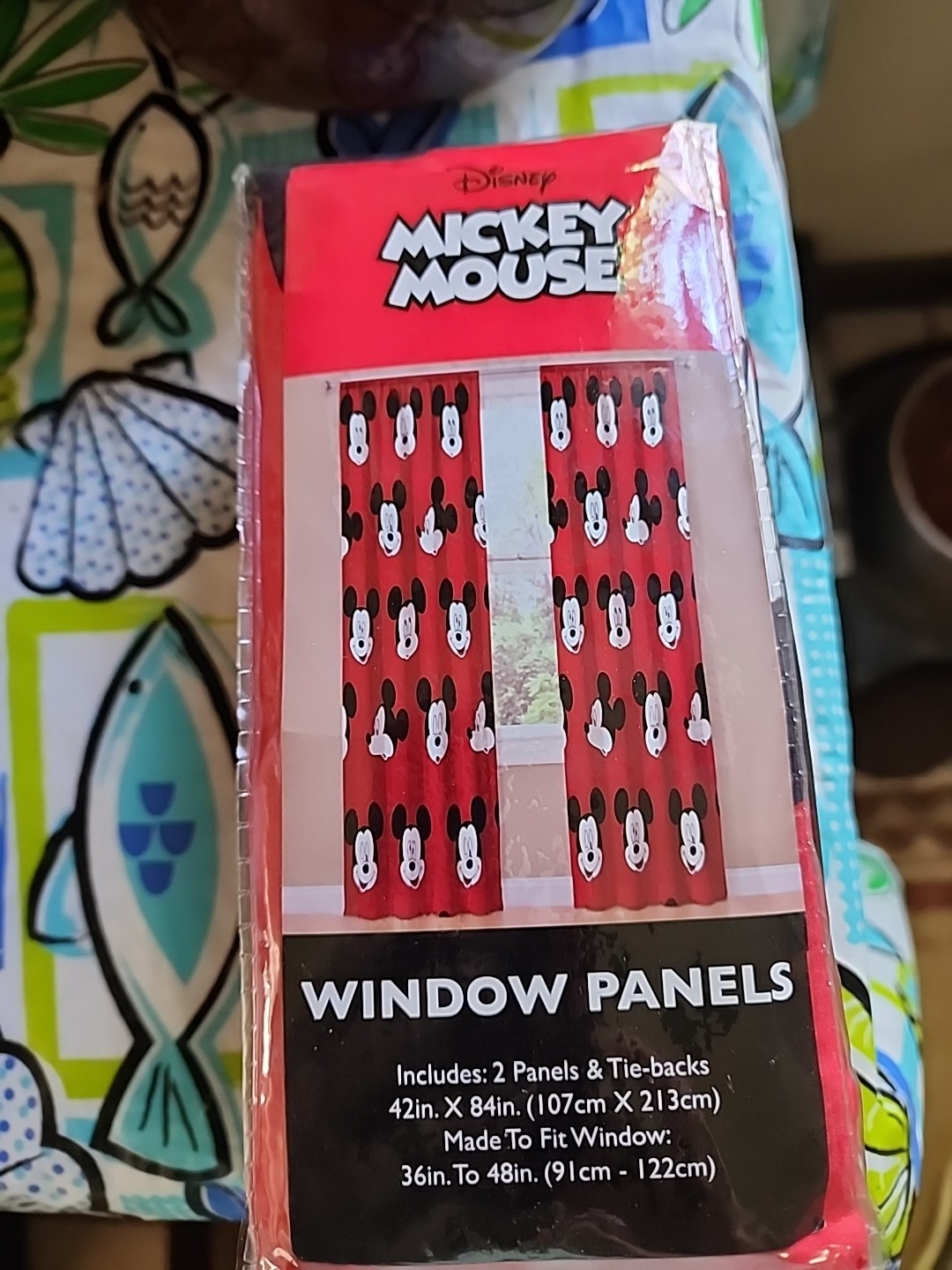 Mickey Mouse Curtains Set Of 2 Window Panels 42”x 84” Jay Franco New