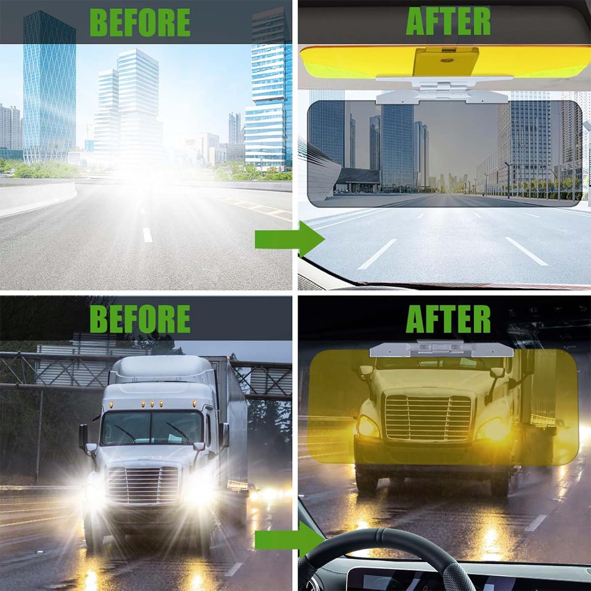 Car Sun Visor Sun Shield Anti -Glare Driving Universal Polarized UV 180-Degree