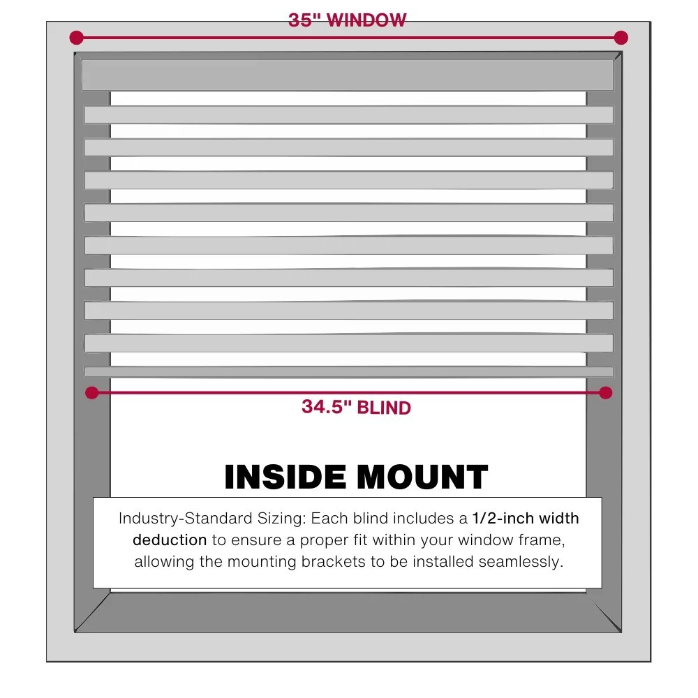 Lotus & Windoware 2″ Faux Wood Blinds, 35″x48″, Snow White