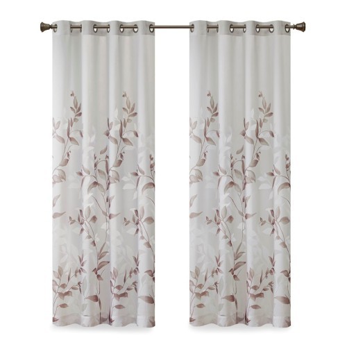 KA Printed Curtain Panel 50″W x 95″L White+Multi