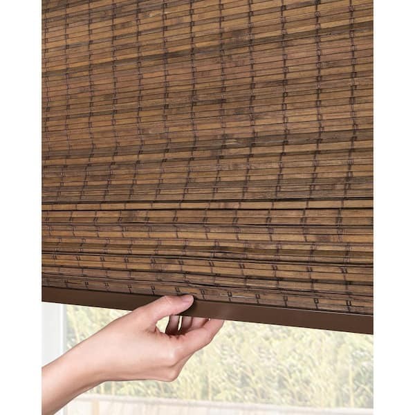 Chicology Cordless Light Filter Natural Woven Bamboo Roman Shade – Moose