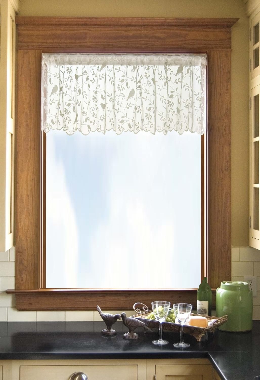 Heritage Lace Bristol Garden White Lace Valance 60 x 18 Bedroom Livingroom