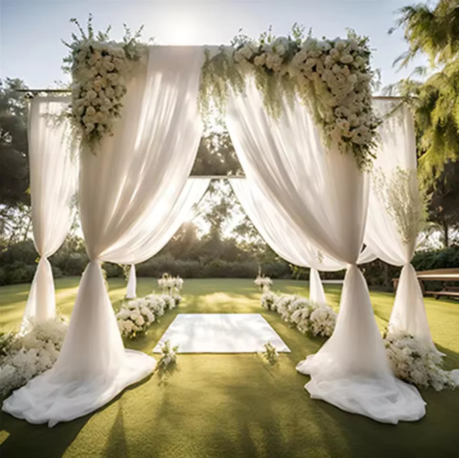 1/2/3/5/10M Wedding Tulle Backdrop Curtains,Sheer Backdrop Curtains for Birthday