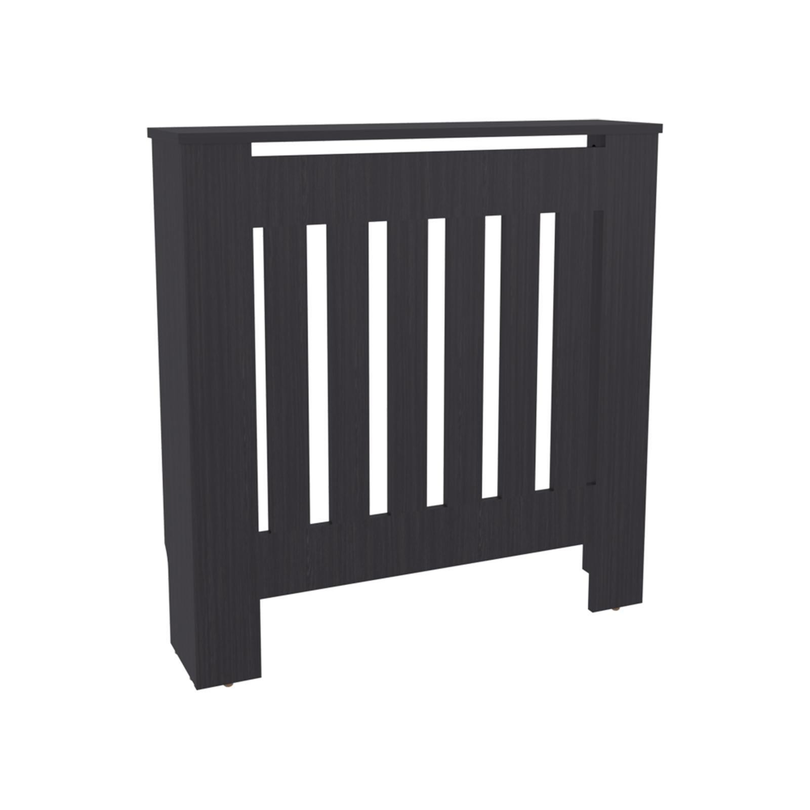 Engineered Wood Black Panel Radiator Cover Space Saving Flat Heater for Modern