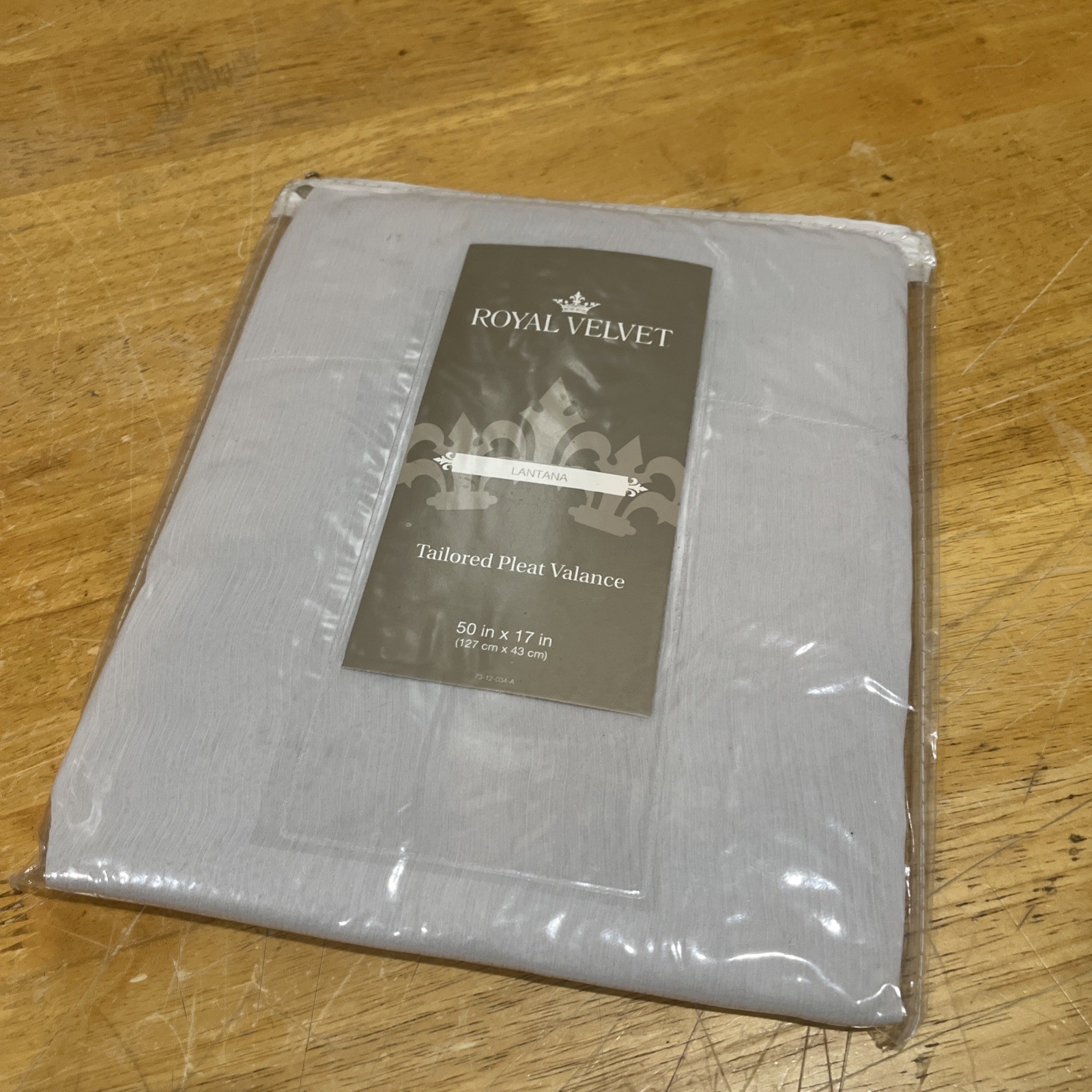 Vtg Royal Velvet Lantana Tailored Pleat Valance Metal Gray 50X17″