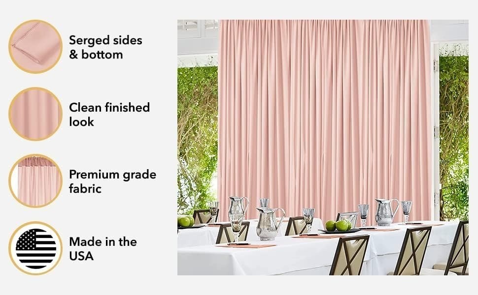 AK TRADING CO. 10 feet x 8 feet IFR Polyester Backdrop Drapes Curtains Panels…