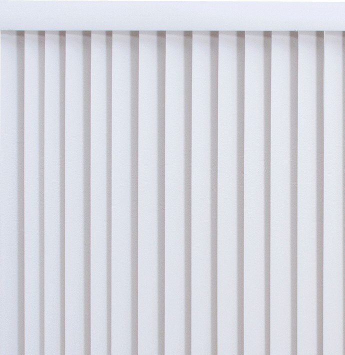 Solid Vertical Privacy Blinds (78″ x 84″, White & Alabaster)