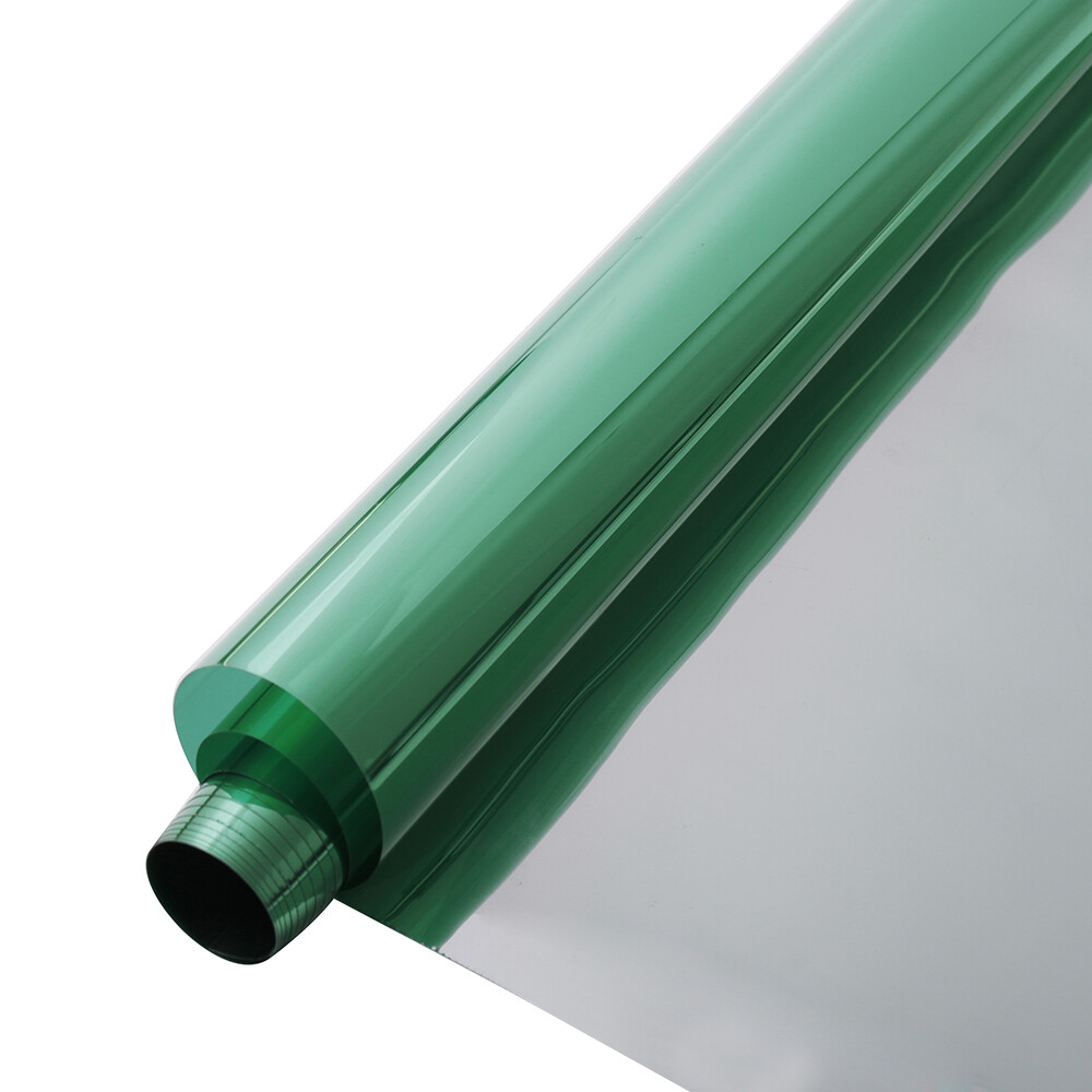 Green&silver Mirrored Window Film Window Glass Sticker Adhesive tint HOHOFILM
