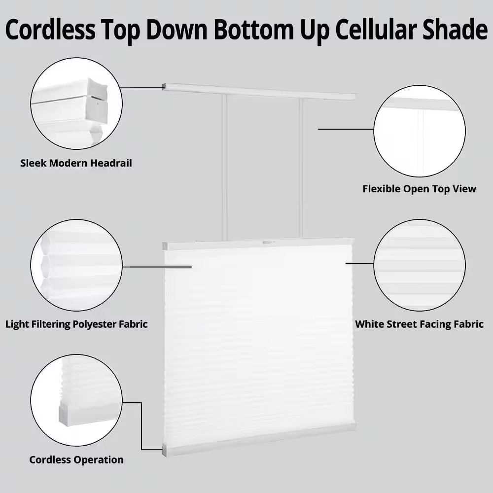 Snow Drift Top down Bottom up Cordless Light Filtering Cellular Window Shades-27