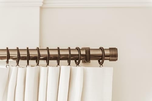 BlastHome® Non-Adjustable Luxury Curtain Rods 3 1/2 foot, Oil Rubbed Bronze