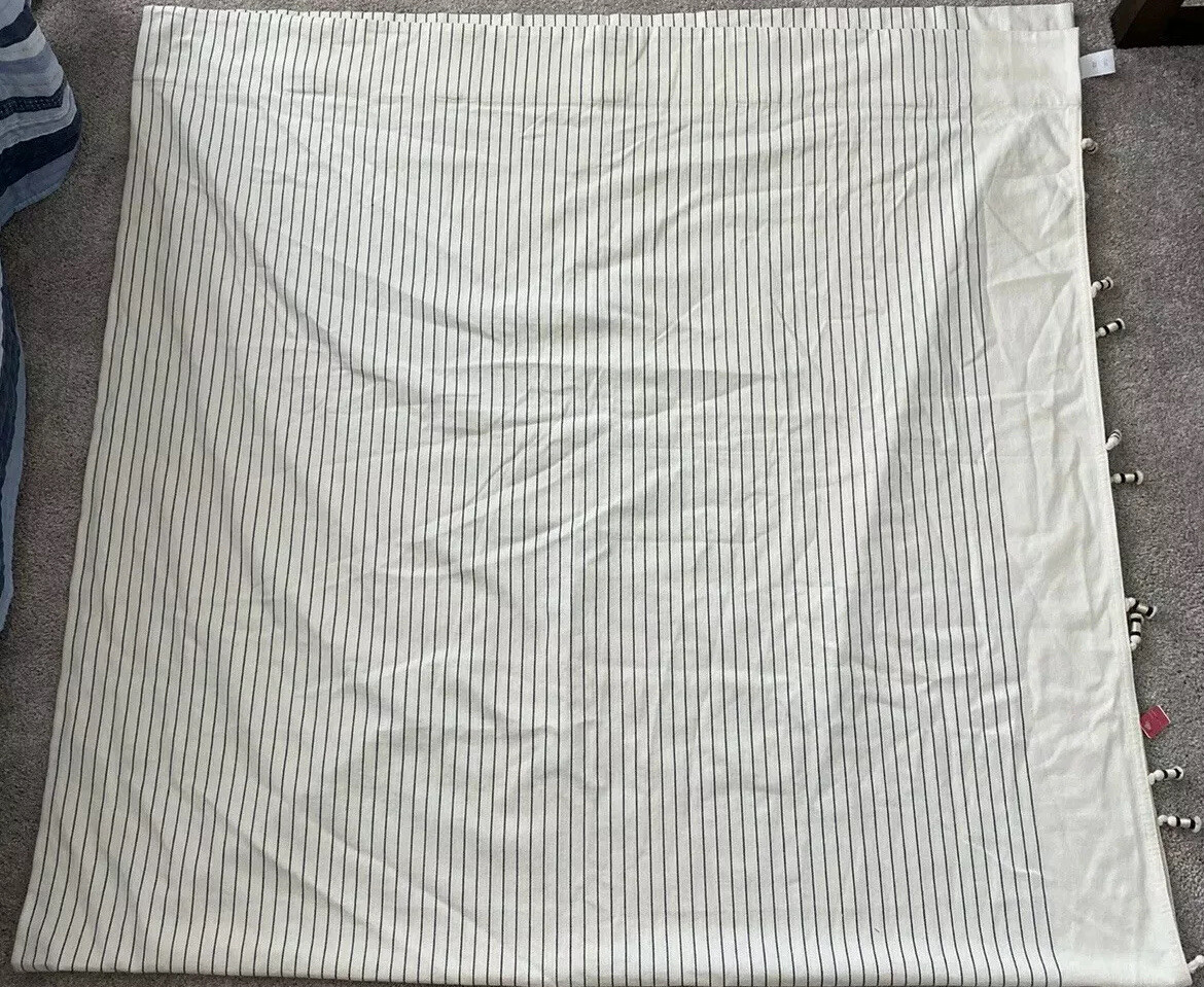 West Elm Tassel Striped Curtain Panel Drape 48×96 Right Side Only