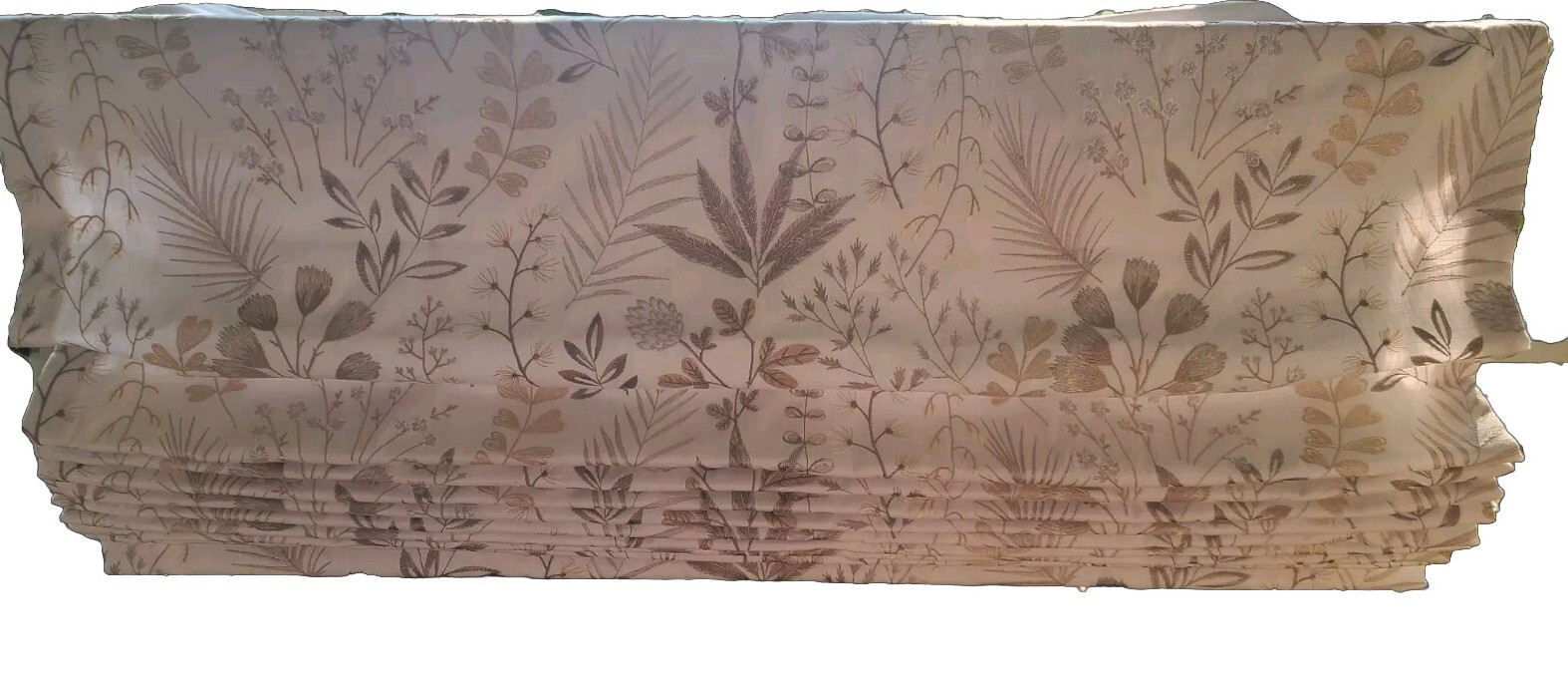 Lafayette Interior Designs Flat Fold Embroidery Cordless Roman Shade – Set Of 4