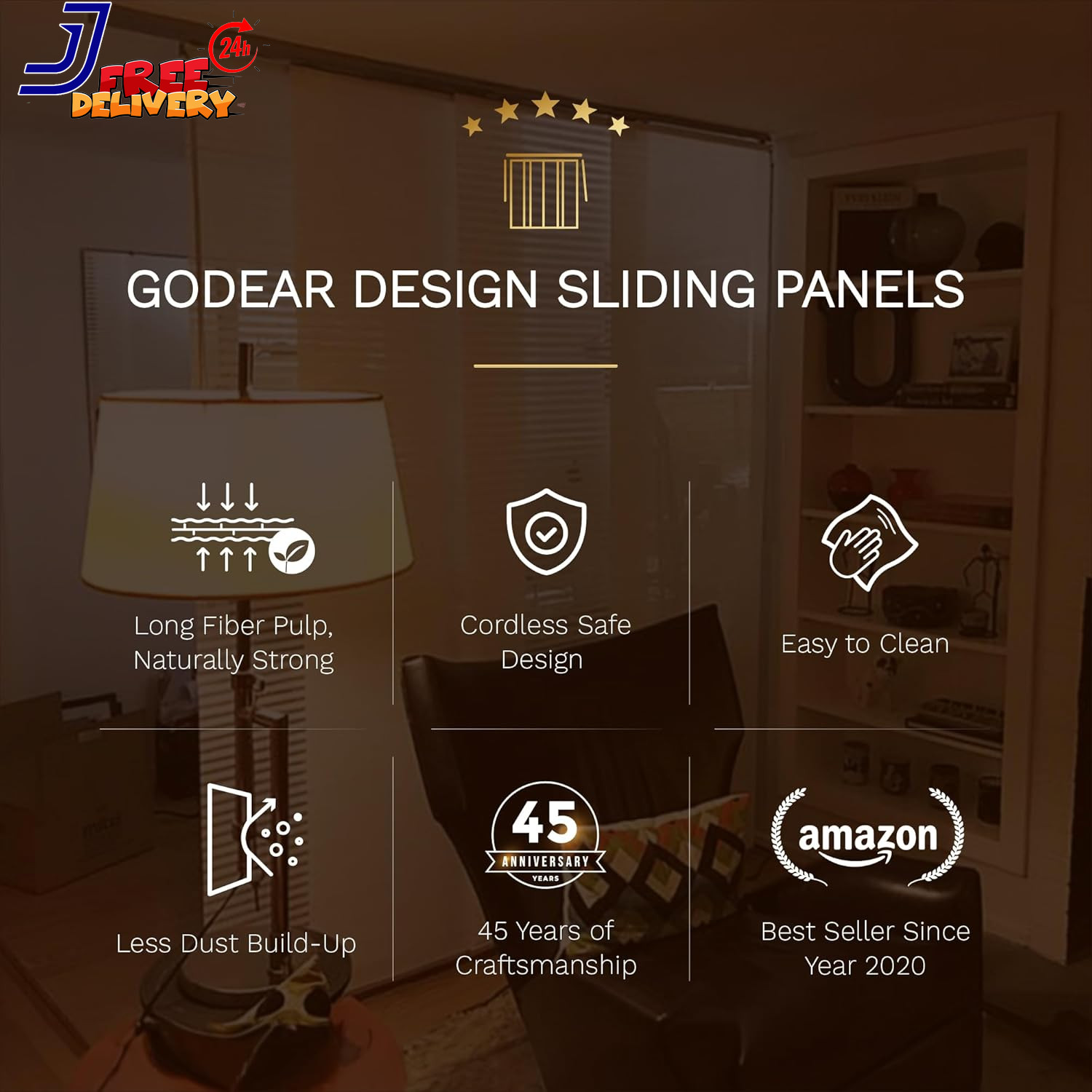 99.99% Blackout Adjustable Sliding Vertical Blinds for Windows Privacy Shades fo