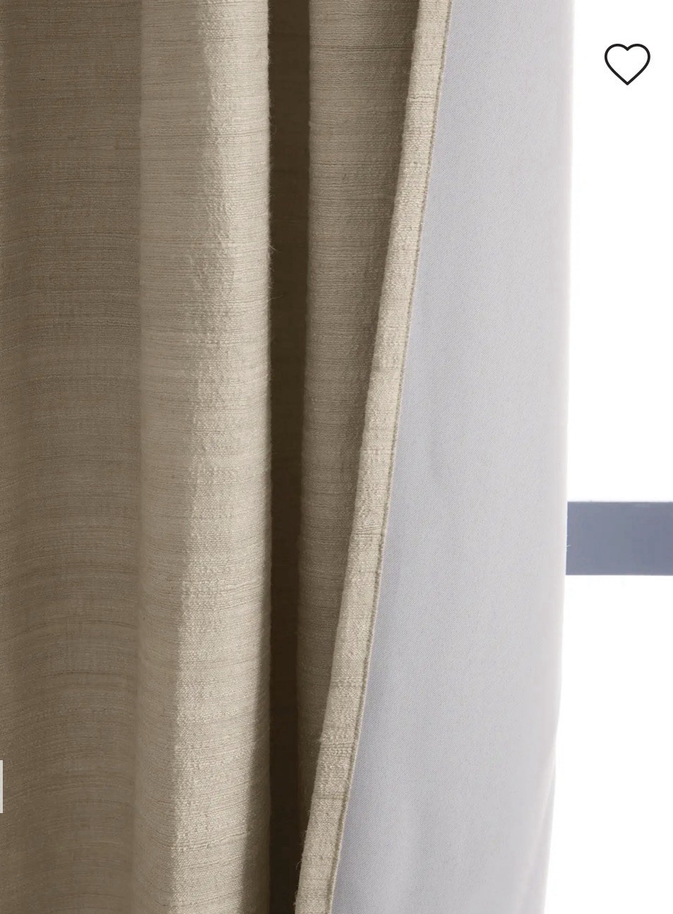 NWOT Quince Raw Silk Sand Set 2 Room Darkening Curtain Panels 48”x96”