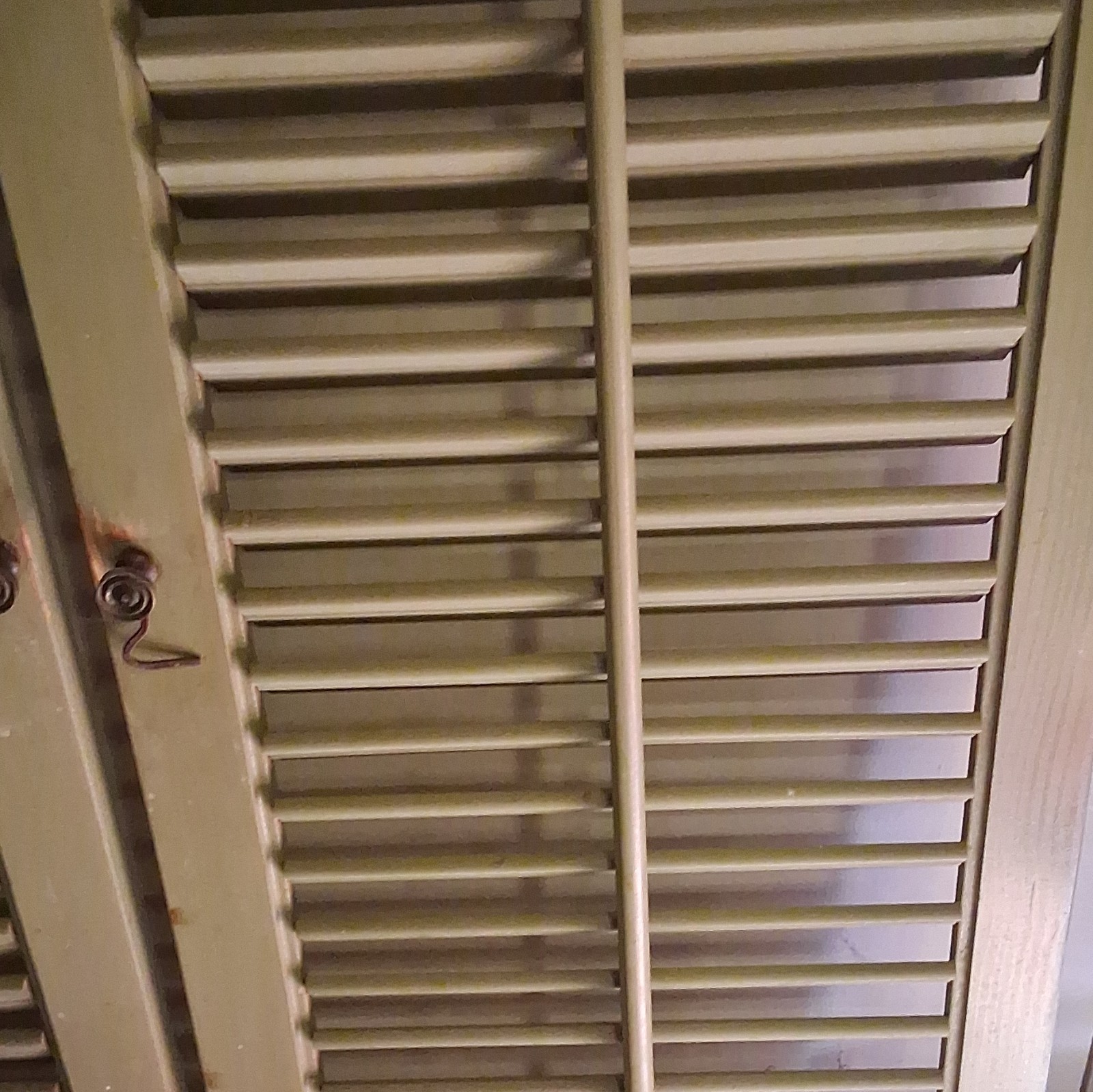 Green Full Height Louvered Window Shutters 2-Panel Wood 47mm Slats 11½”x35⅛” Ea