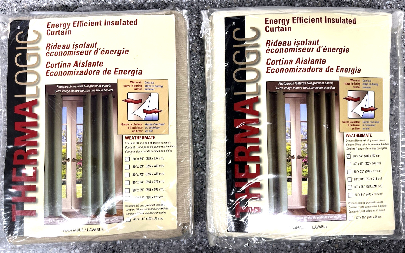 WOW! ThermaLogic Energy Efficient INSULATED Panels 80″ x 54″ in KHAKI or NATURAL