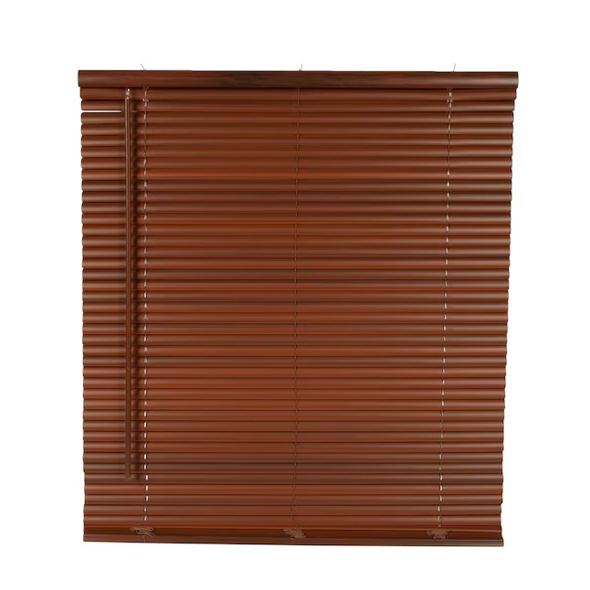 Achim GII Deluxe Sundown 1-in Slat Width 36-in x 64-in Cordless Mahogany Blinds