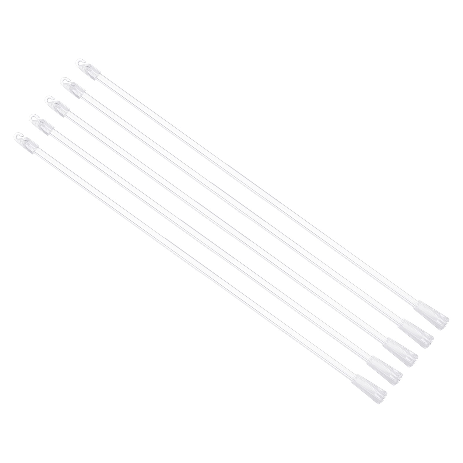5Pcs 17″ Blinds Wand Replacement Blinds Tilt Wand with Hook and Grip Clear
