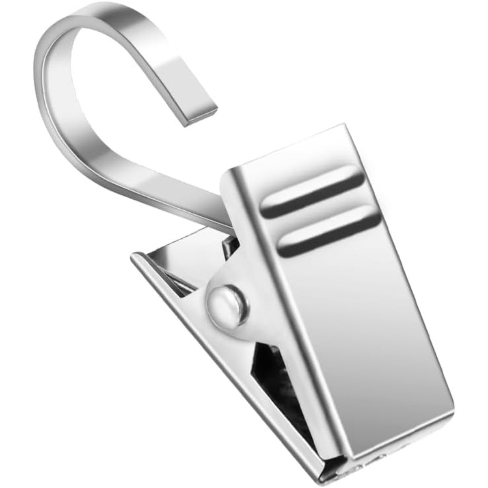 25 Pack Curtain Clips for Hanging Curtain Hooks, Stainless Steel Curtain Hooks