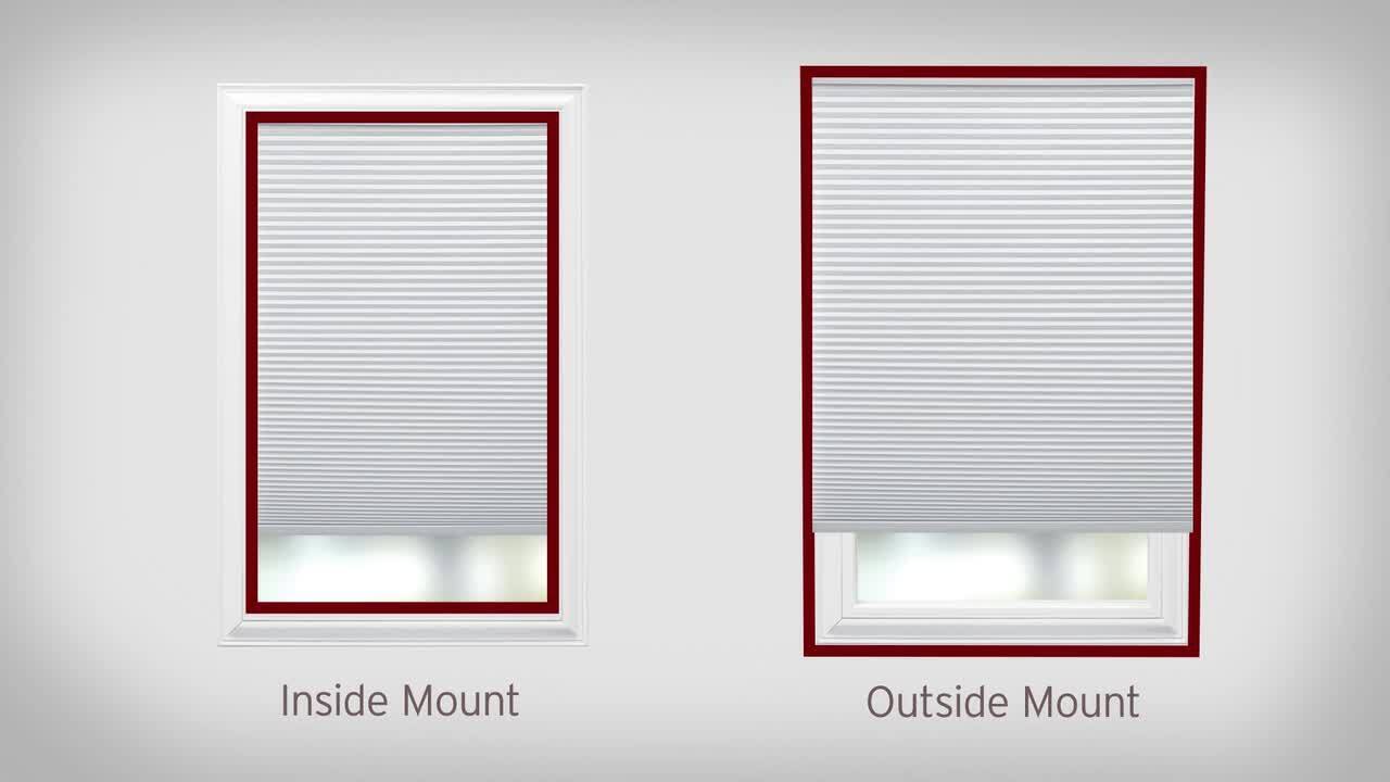 CUSTOM CUT Home Decorators Pewter 9/16 in. Cordless Blackout Cellular Shade