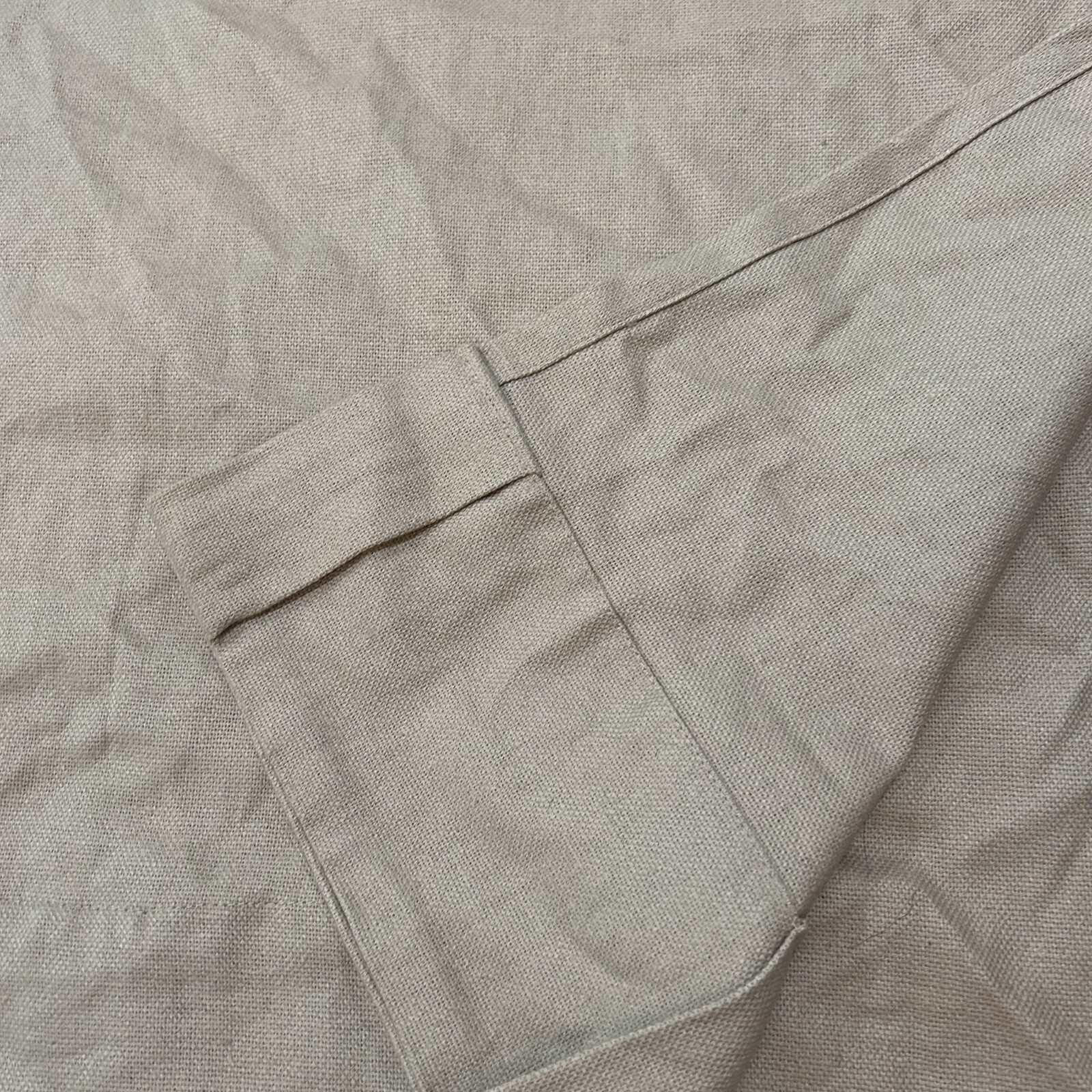 West Elm Natural Beige Curtain Panel 48″ x 84″ Natural Rod Pocket Opaque Boho
