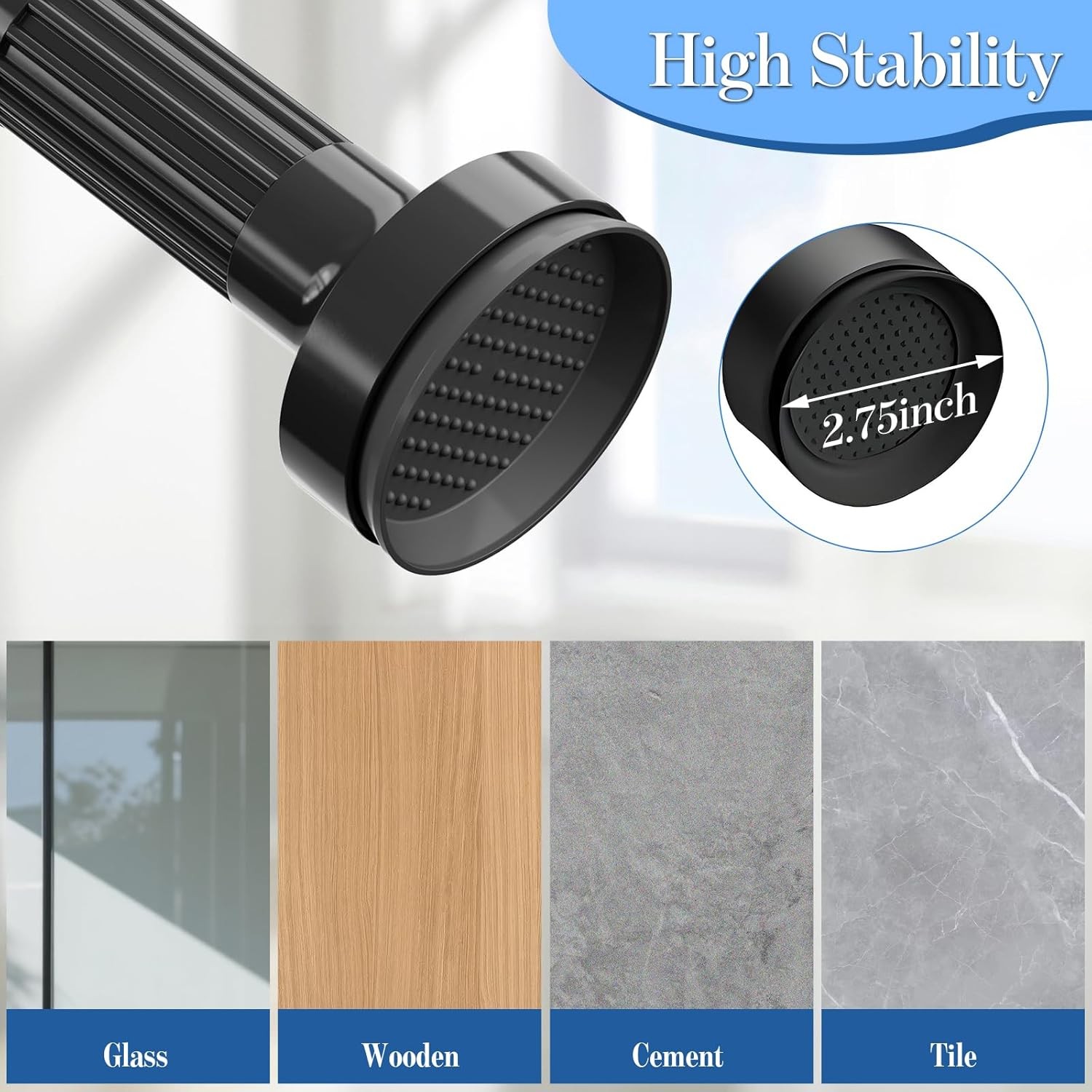 Heavy Duty Tension Curtain Rod No Drilling 43 to 140 Inch (3.5 43-140IN
