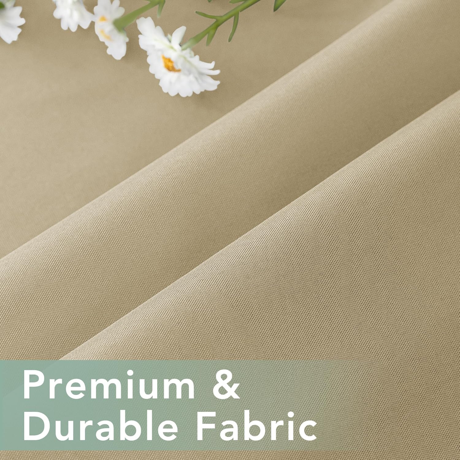 Waterproof Outdoor Curtains for Patio – 6 Panels, Cream, 54×84 Inch
