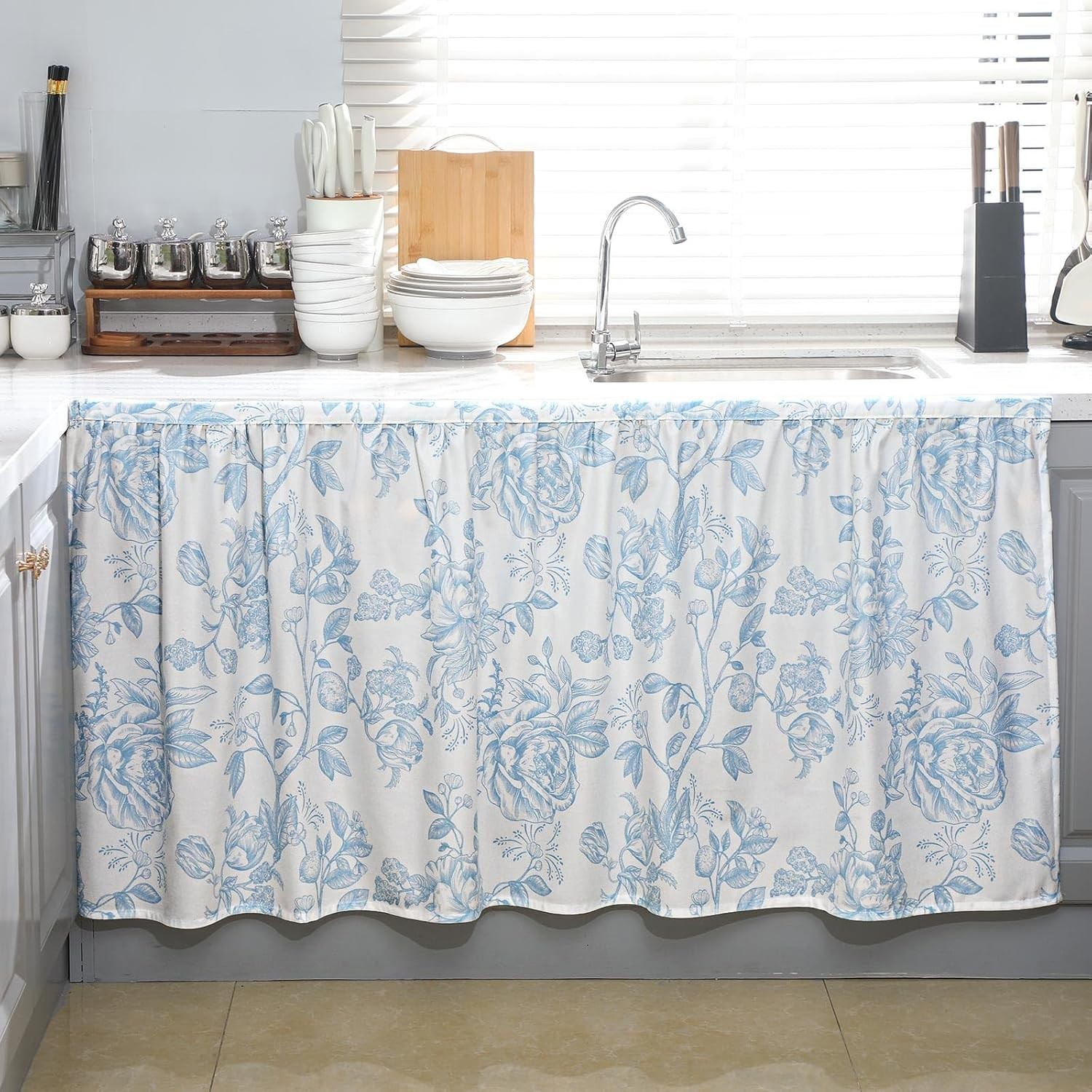 Cabinet valance 28 wide x 51 inches long Bathroom and kitchen sink valance