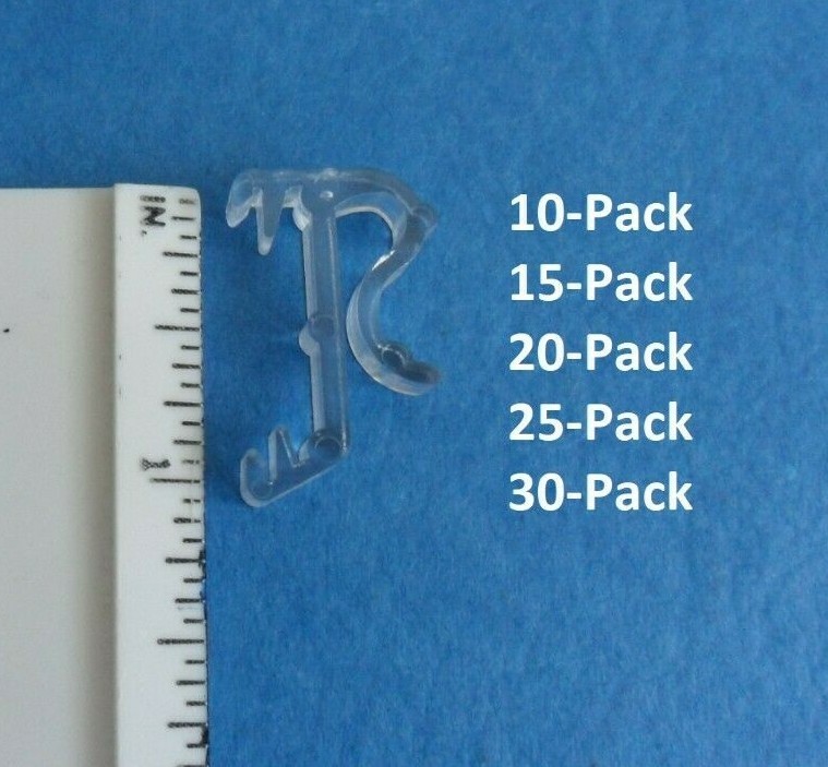 1 Inch Clear Mini Blinds Single Slat Valance Retainer Clips 10 – 30 Pack