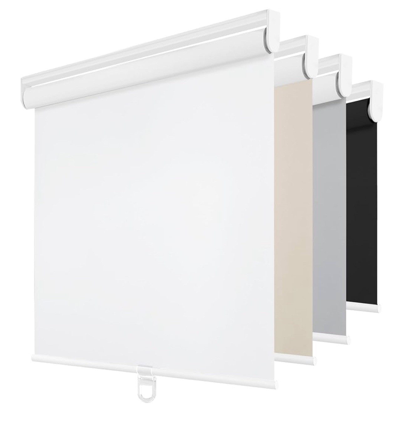 ChrisDowa Corded 100% Blackout Roller Shades Grey 70×72 Thermal Insulated