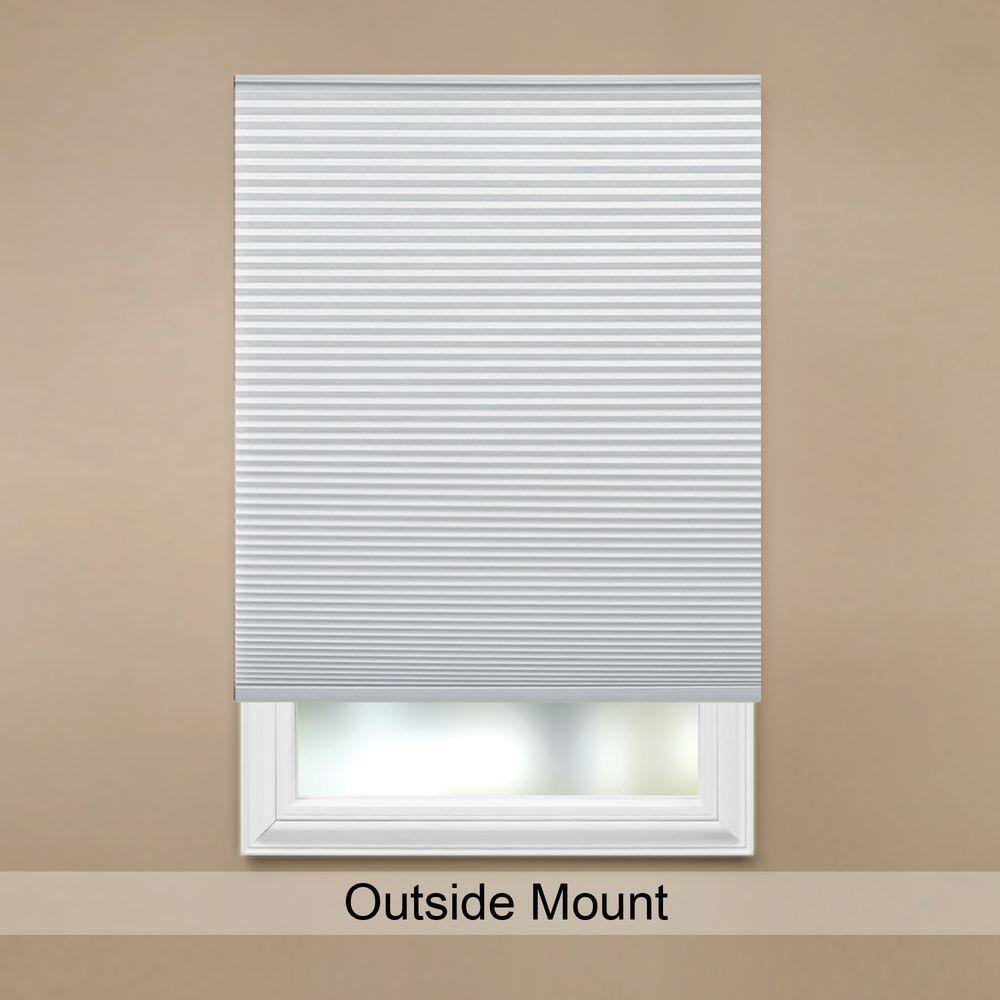 Snow Drift Cordless Light Filtering Polyester Cellular Shades-17 In. W X 64 In.