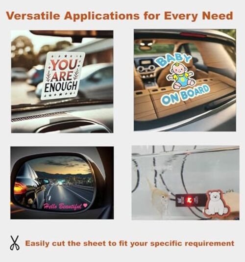 Windshield Sticker Applicator Holder Static Cling, 10 Pack 4 x 6 Inches Heat