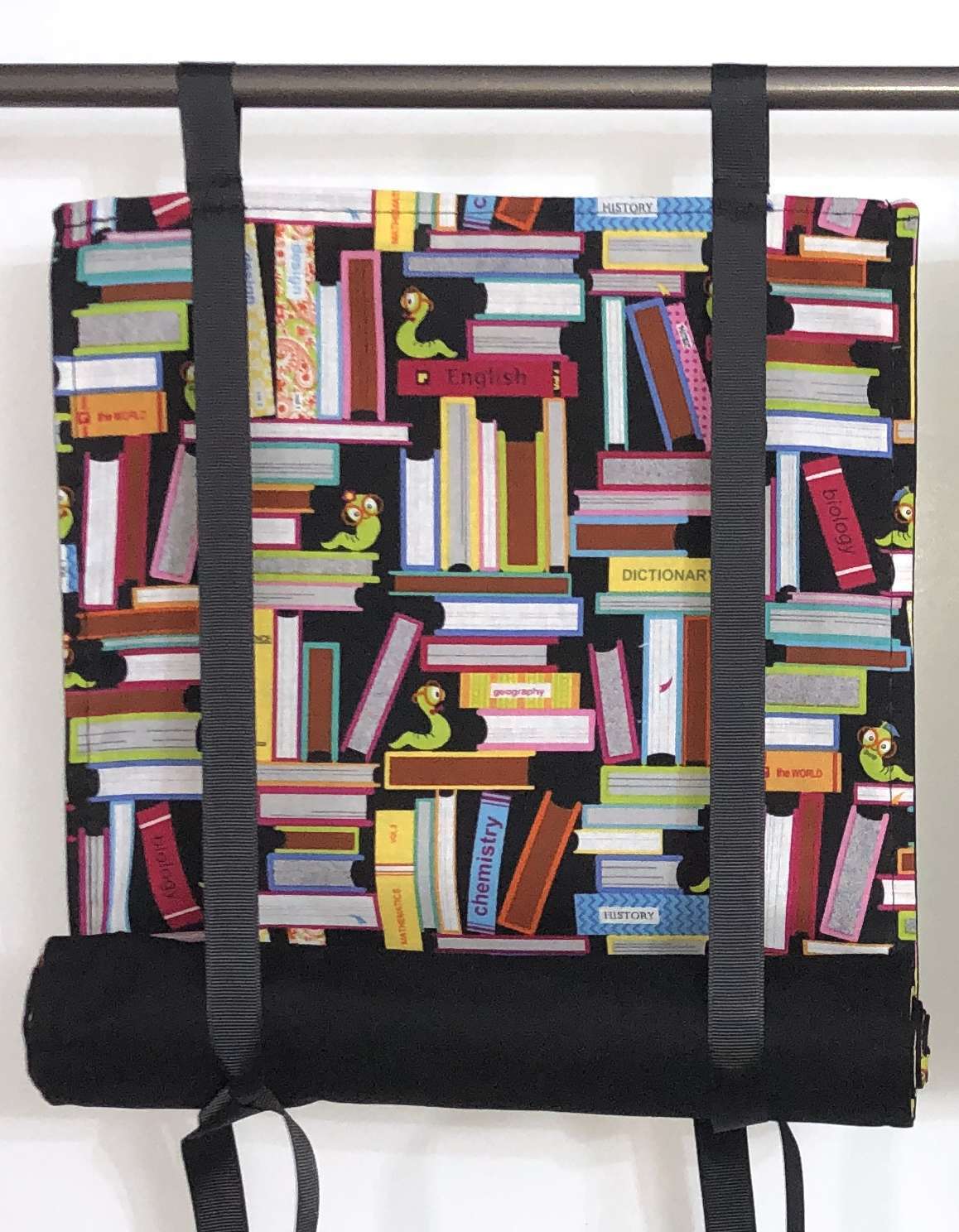 Classroom Door Window Curtain Bookworm Book Shelf Roll Up Privacy School Panel